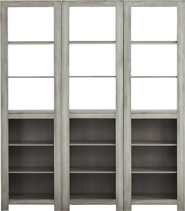 Abbey Springs Gray 3 Pc Bookcase - Thumbnail - Image 1