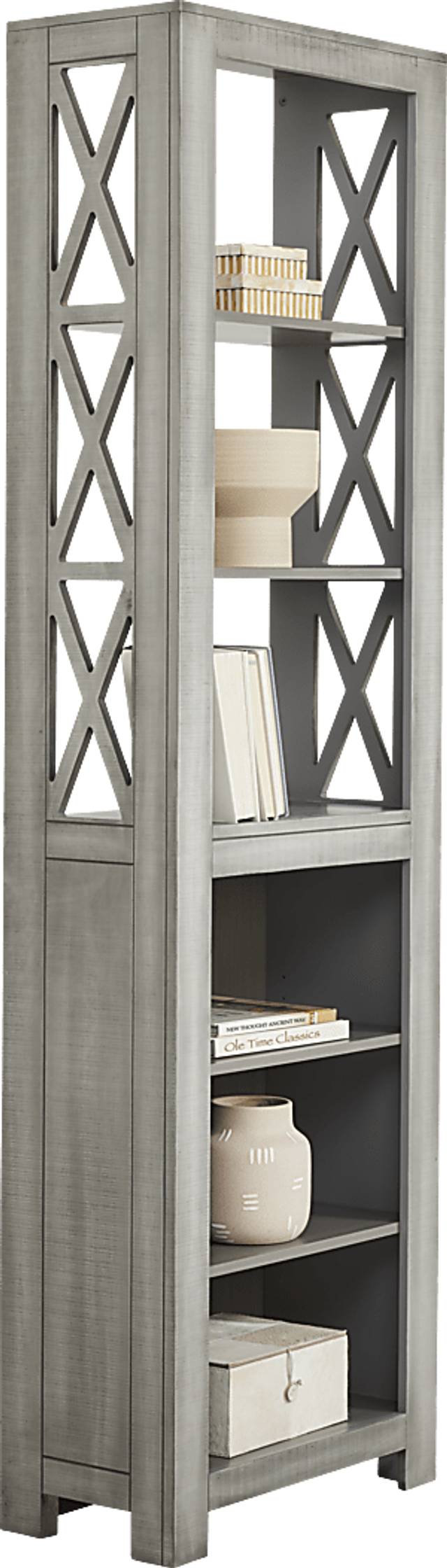Abbey Springs Gray Bookcase - Thumbnail - Image 4