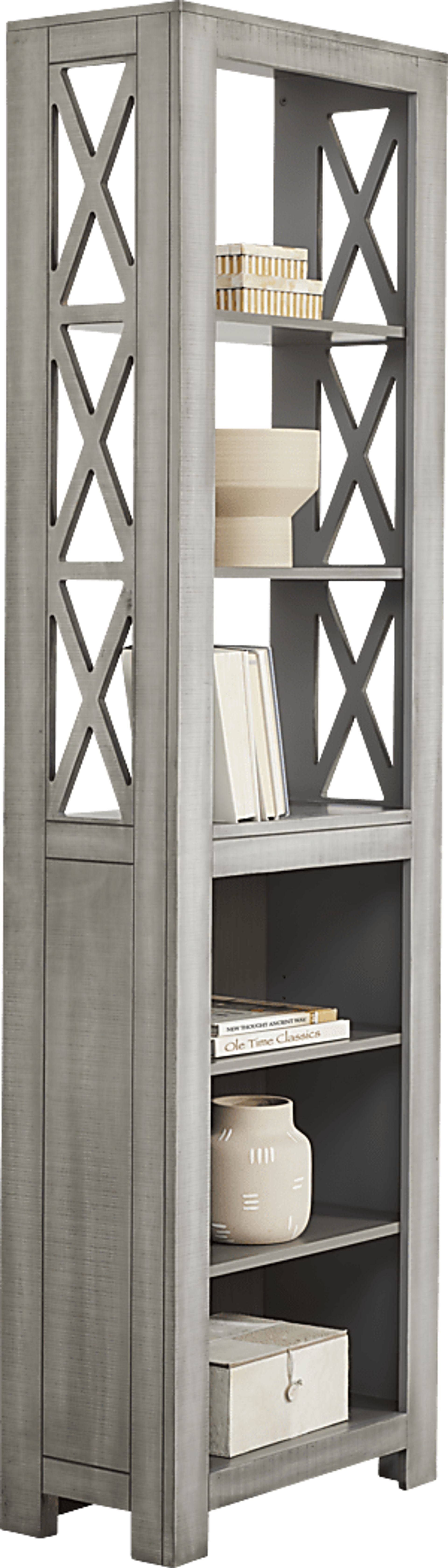 Abbey Springs Gray Bookcase - Image 4