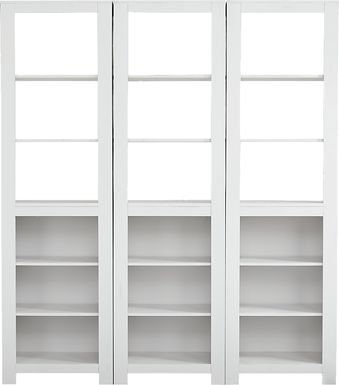Abbey Springs White 3 Pc Bookcase