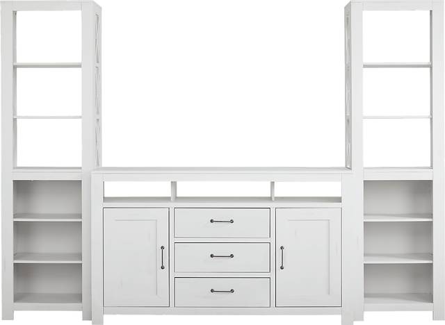 Abbey Springs White 3 Pc Wall Unit - Thumbnail - Image 1
