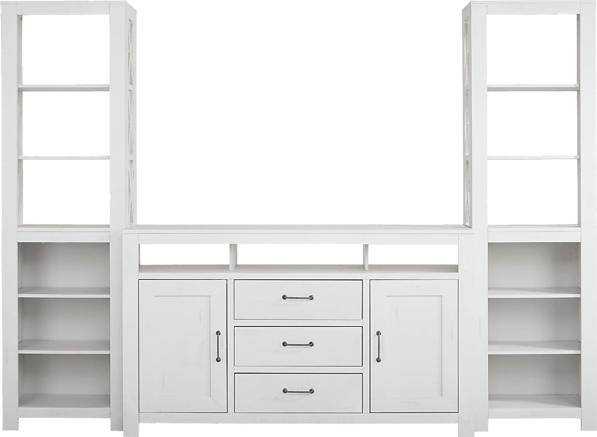 Abbey Springs White 3 Pc Wall Unit - Image 1