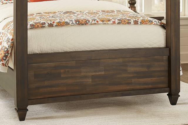 Abbeywood Brown 3 Pc King Poster Bed - Thumbnail - Image 4