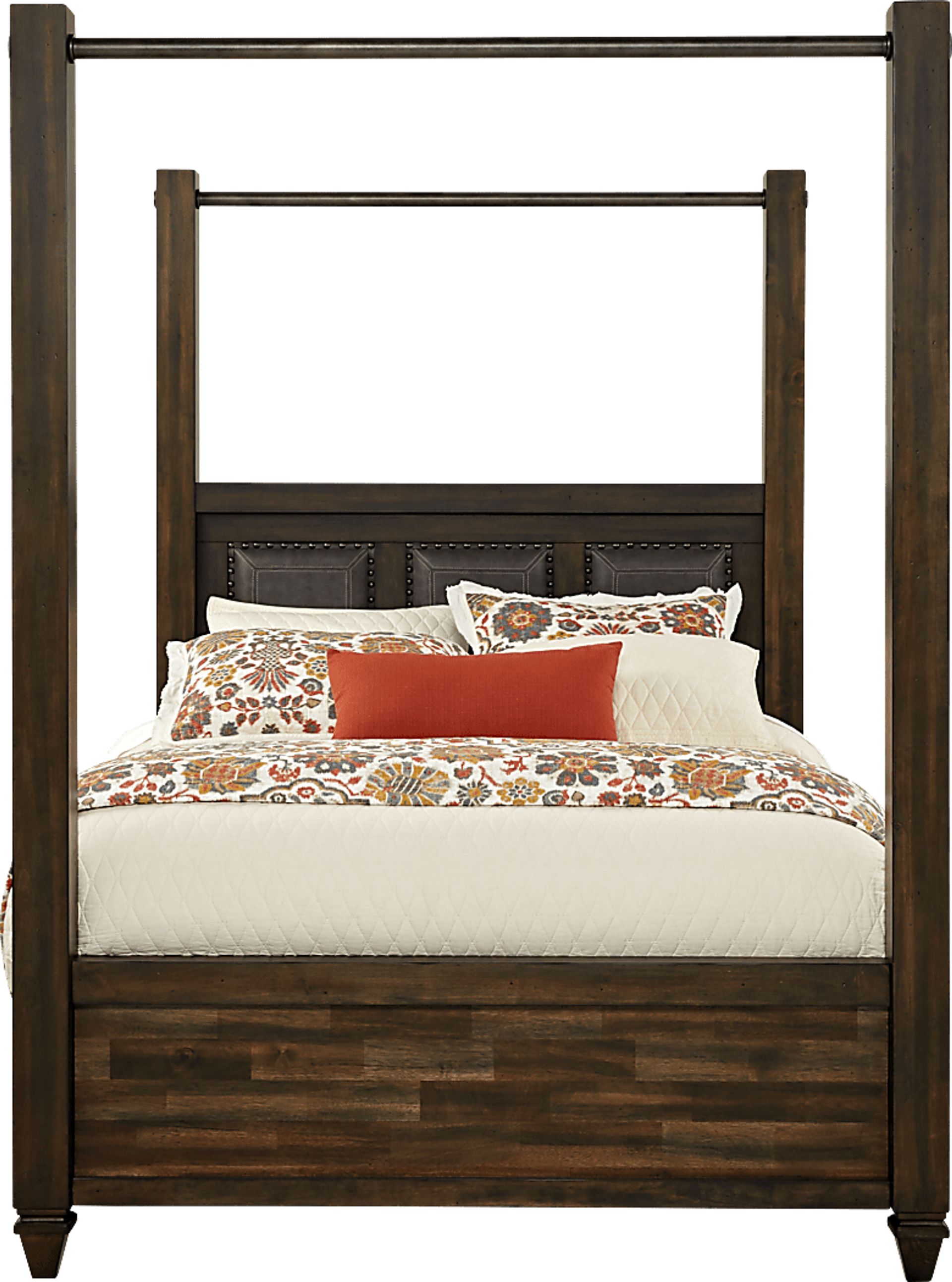 Abbeywood Brown 3 Pc King Poster Bed - Image 1