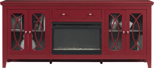 Abbie Crimson 80 in. Console with Electric Fireplace - Thumbnail - Image 2