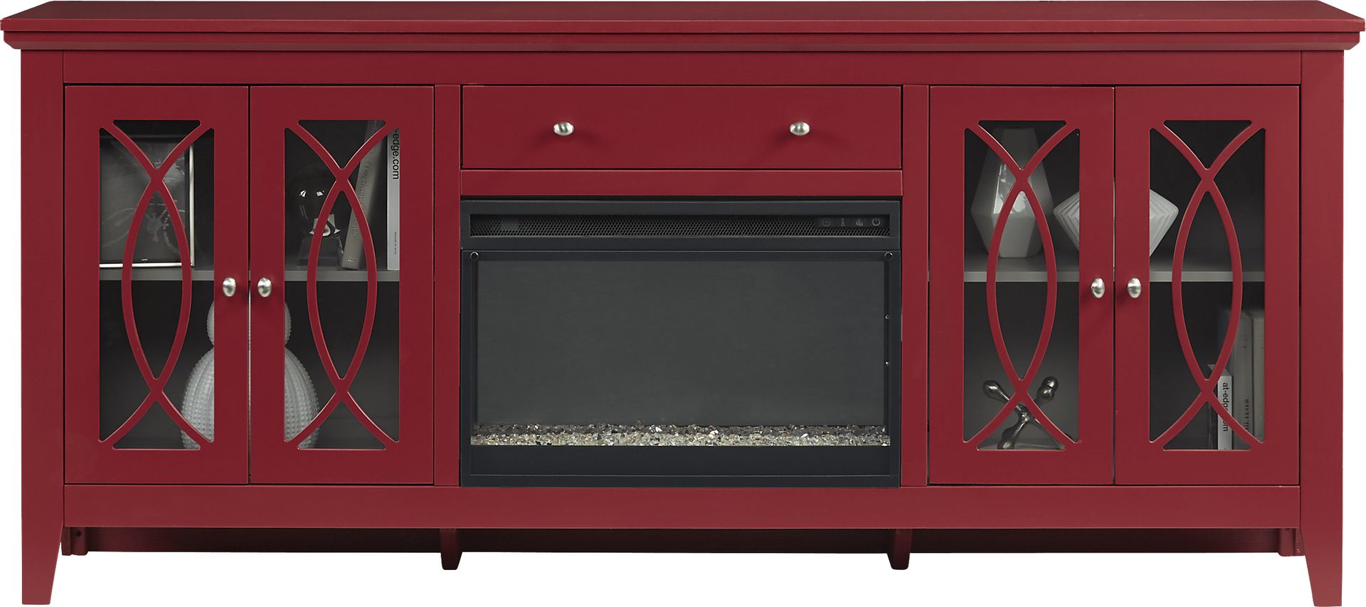 Abbie Crimson 80 in. Console with Electric Fireplace - Image 2