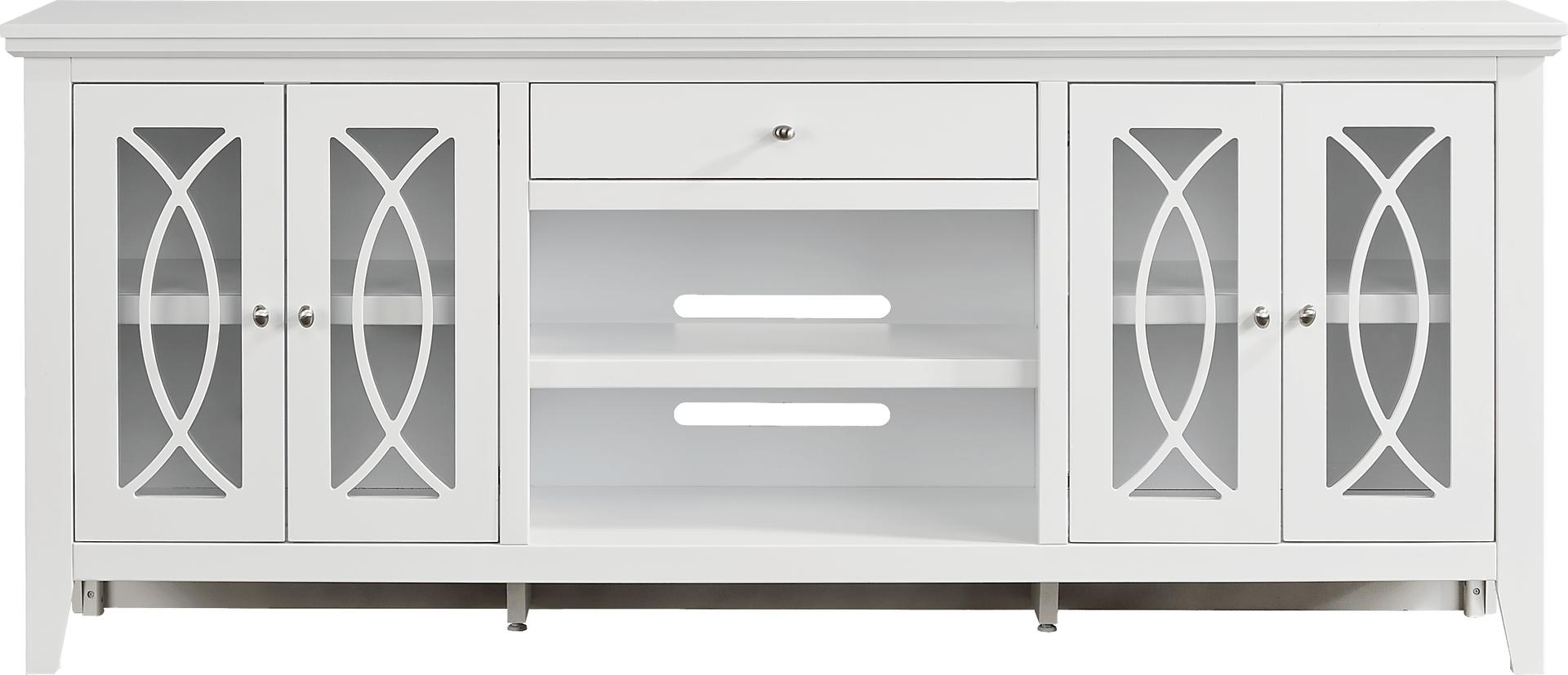 Abbie II White 80 in. Console