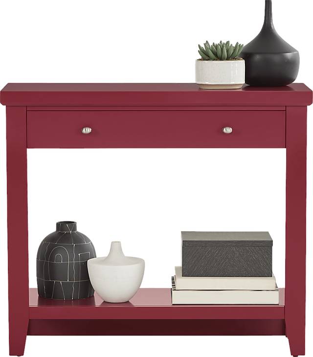 Abbie Red Accent Table - Thumbnail - Image 2