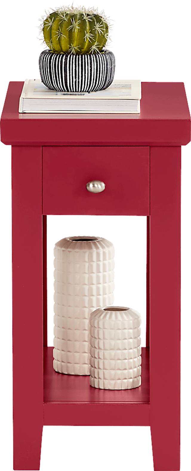 Abbie Red Side Table - Thumbnail - Image 2