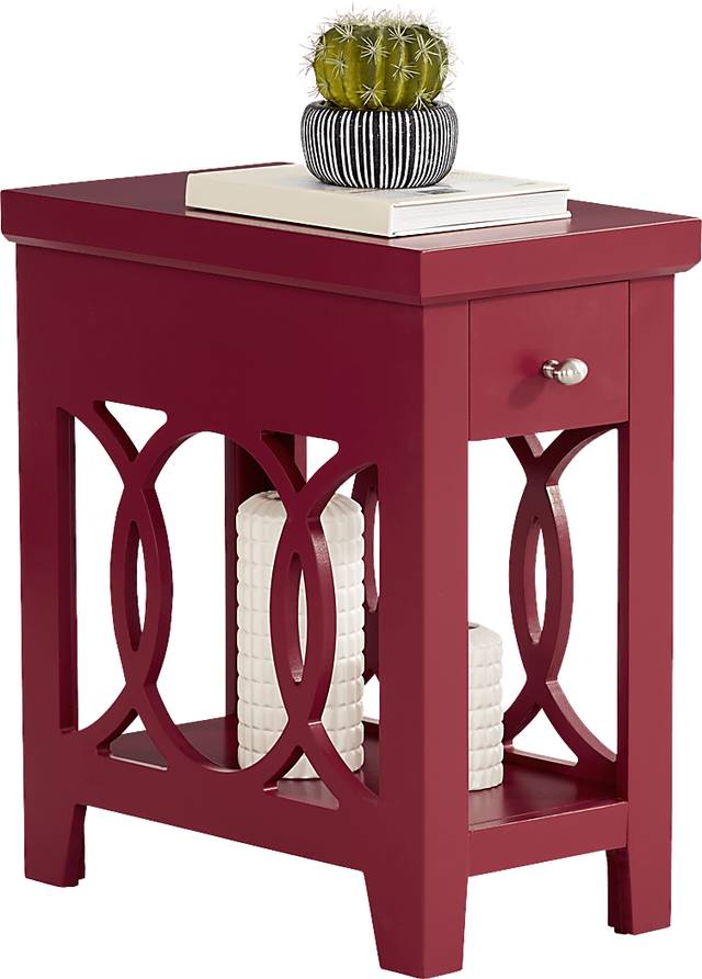 Abbie Red Side Table - Thumbnail - Image 3