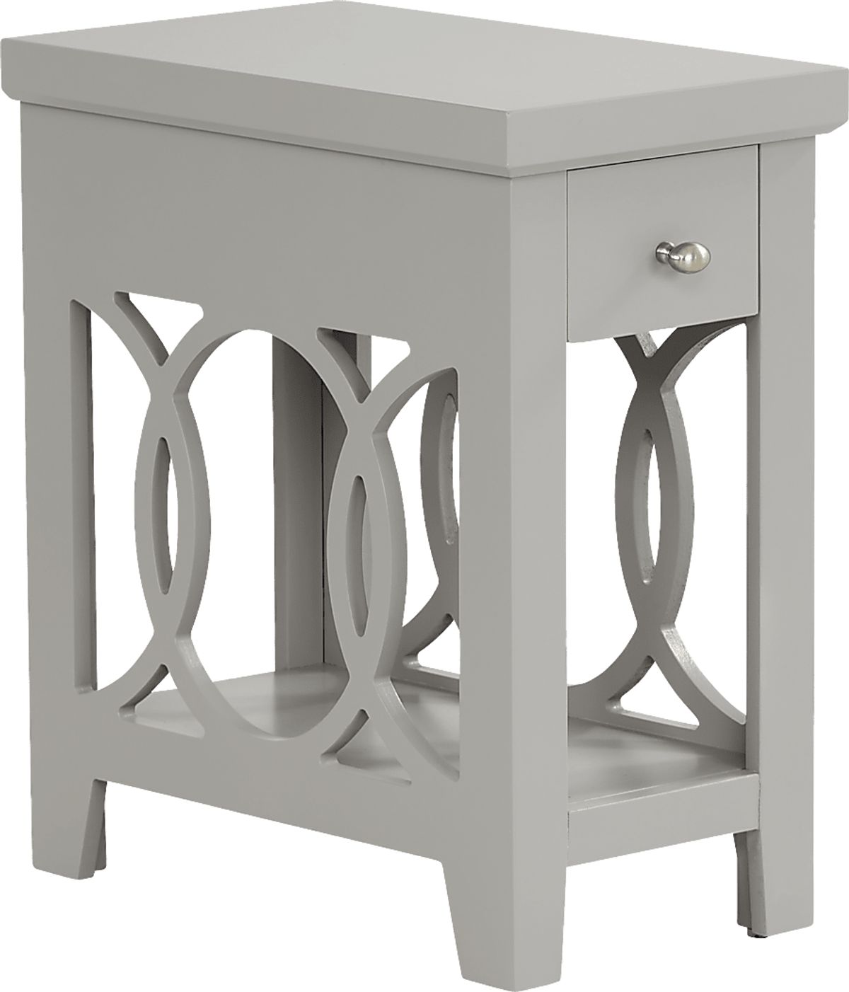 Abbie Silver Gray Side Table Rooms to Go