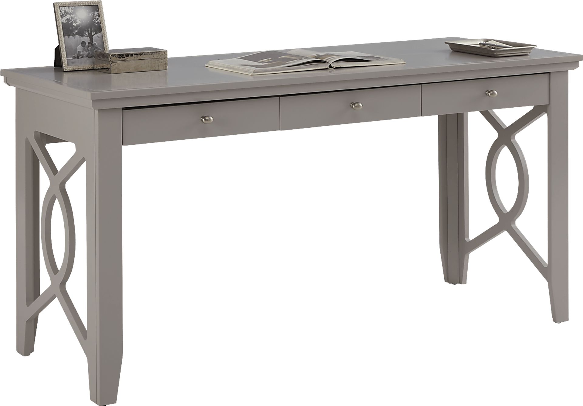 Abbie Silver Gray Writing Desk | Rooms to Go