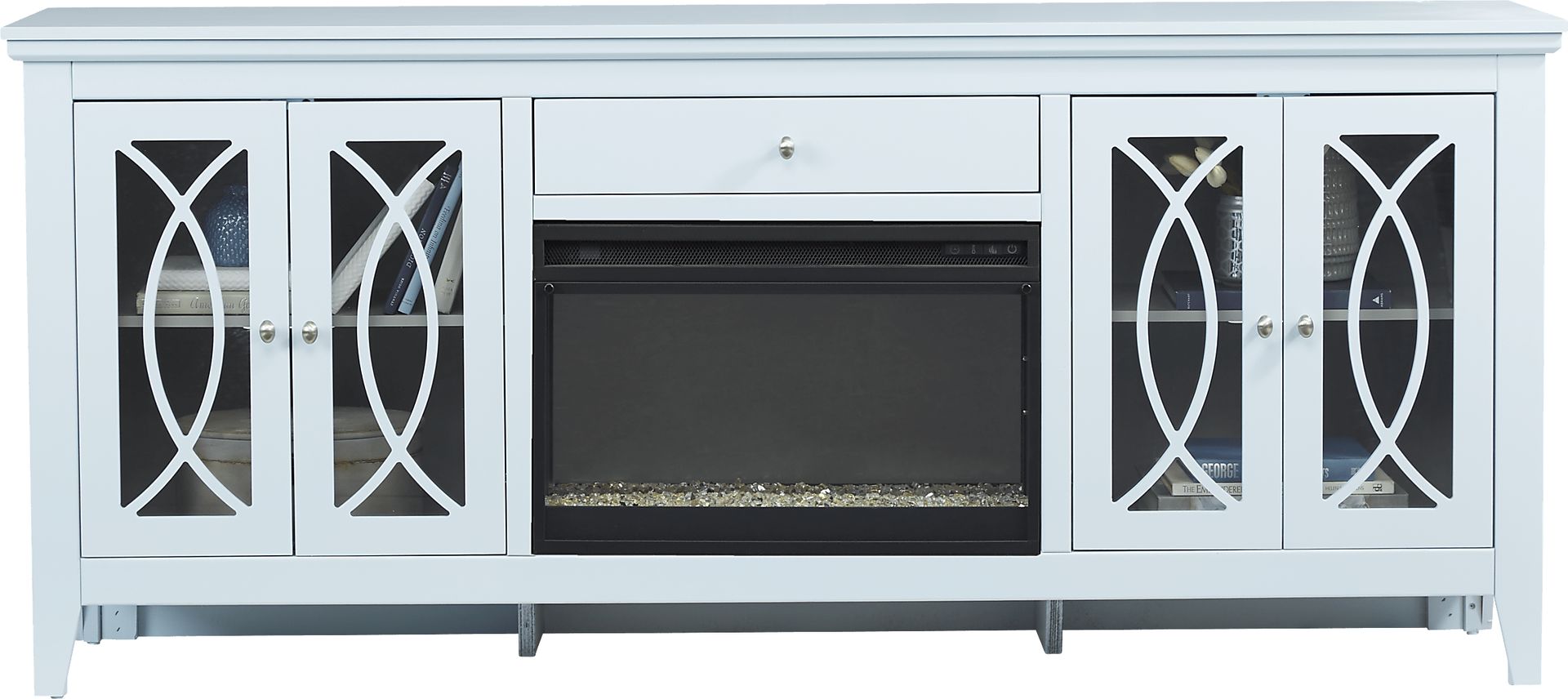 Abbie Sky 80 in. Console with Electric Fireplace - Image 2