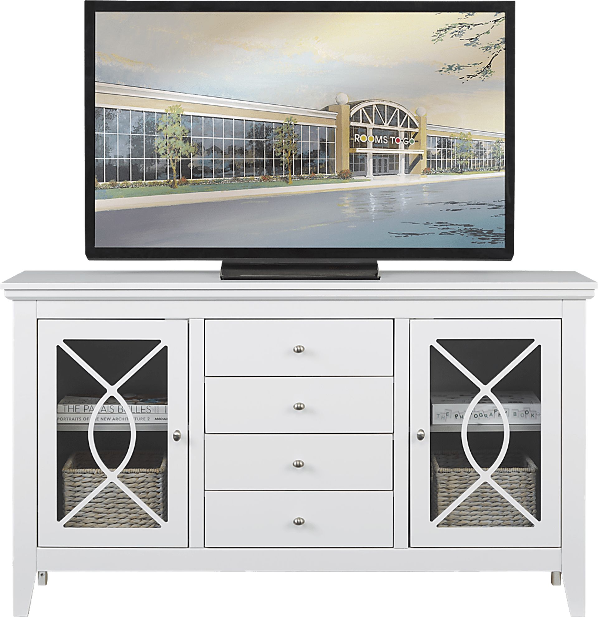Abbie White 62 in. Console - Image 1