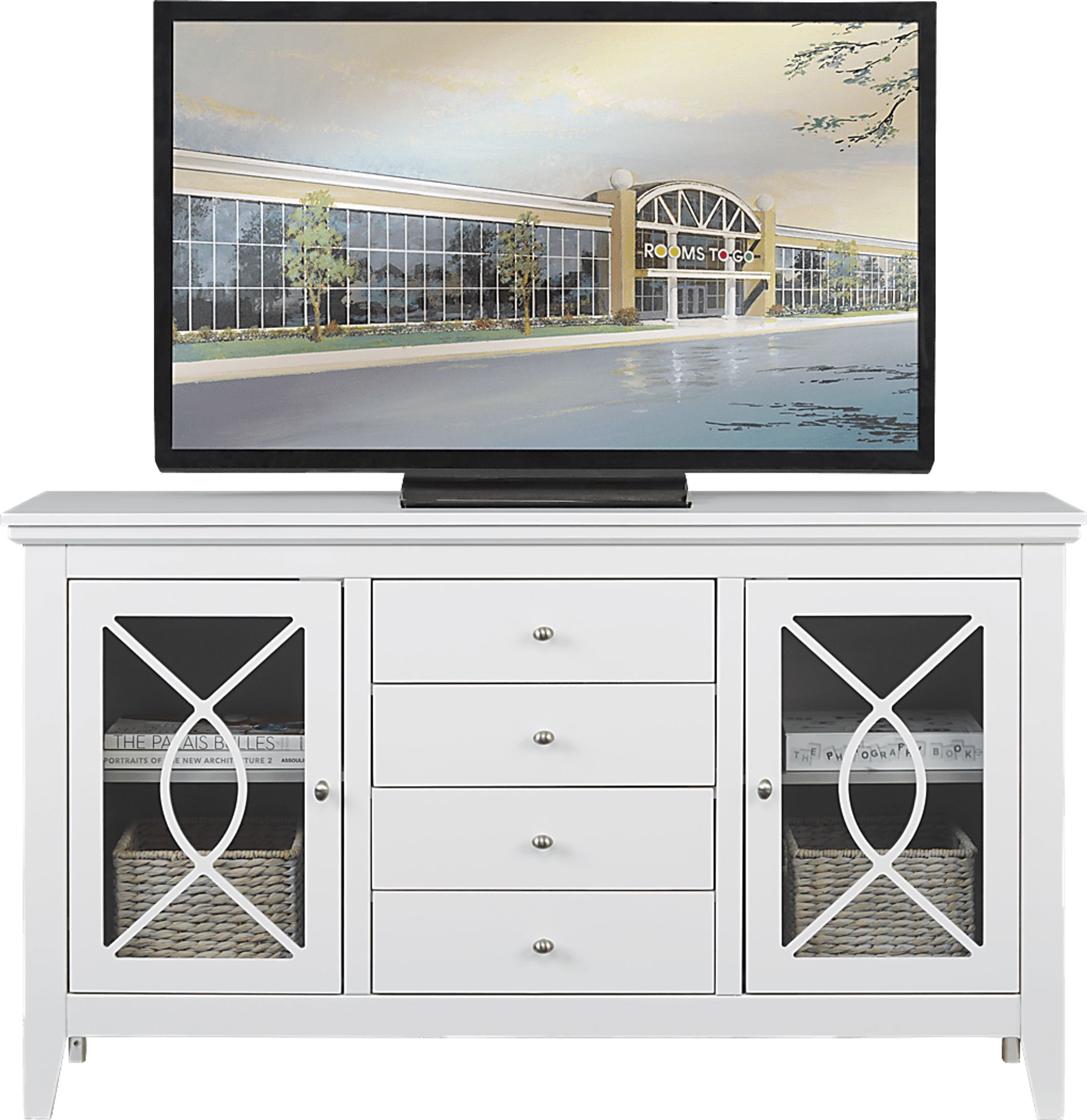 Abbie White 62 in. Console - Image 1