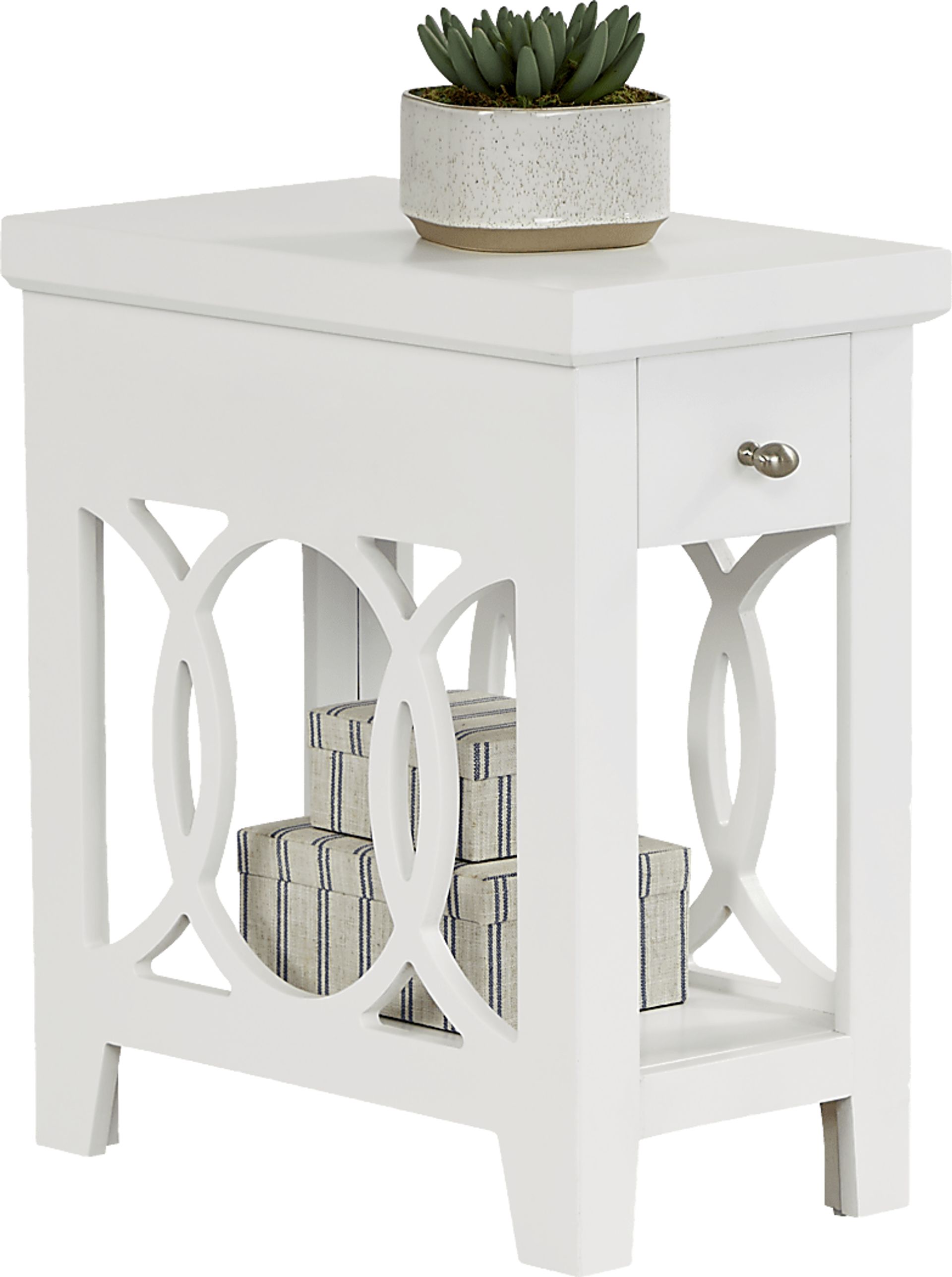 Abbie White Side Table - Image 3