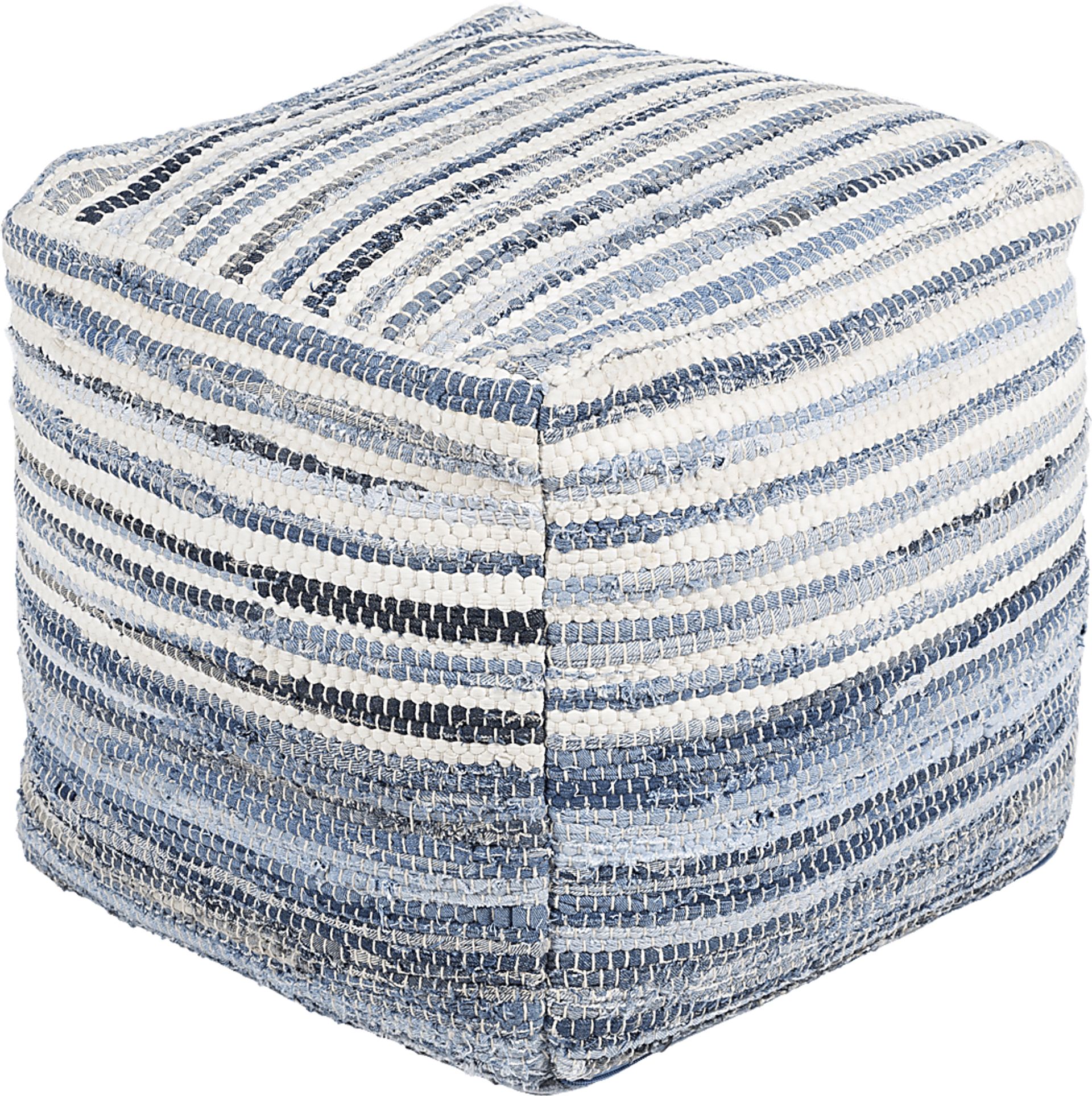 Abbotsfield Navy Ottoman - Image 1