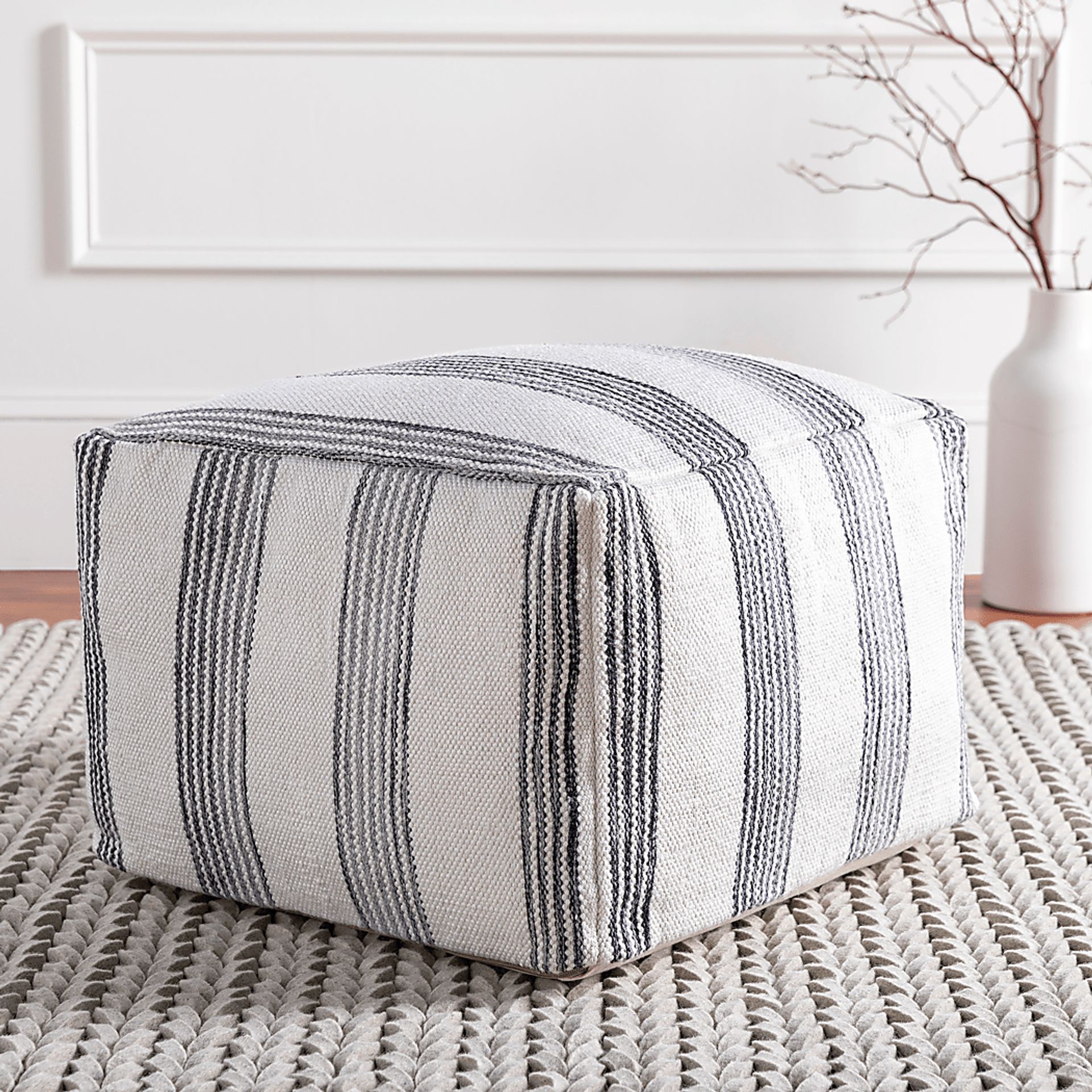 Abbotsford Cream Ottoman - Image 4
