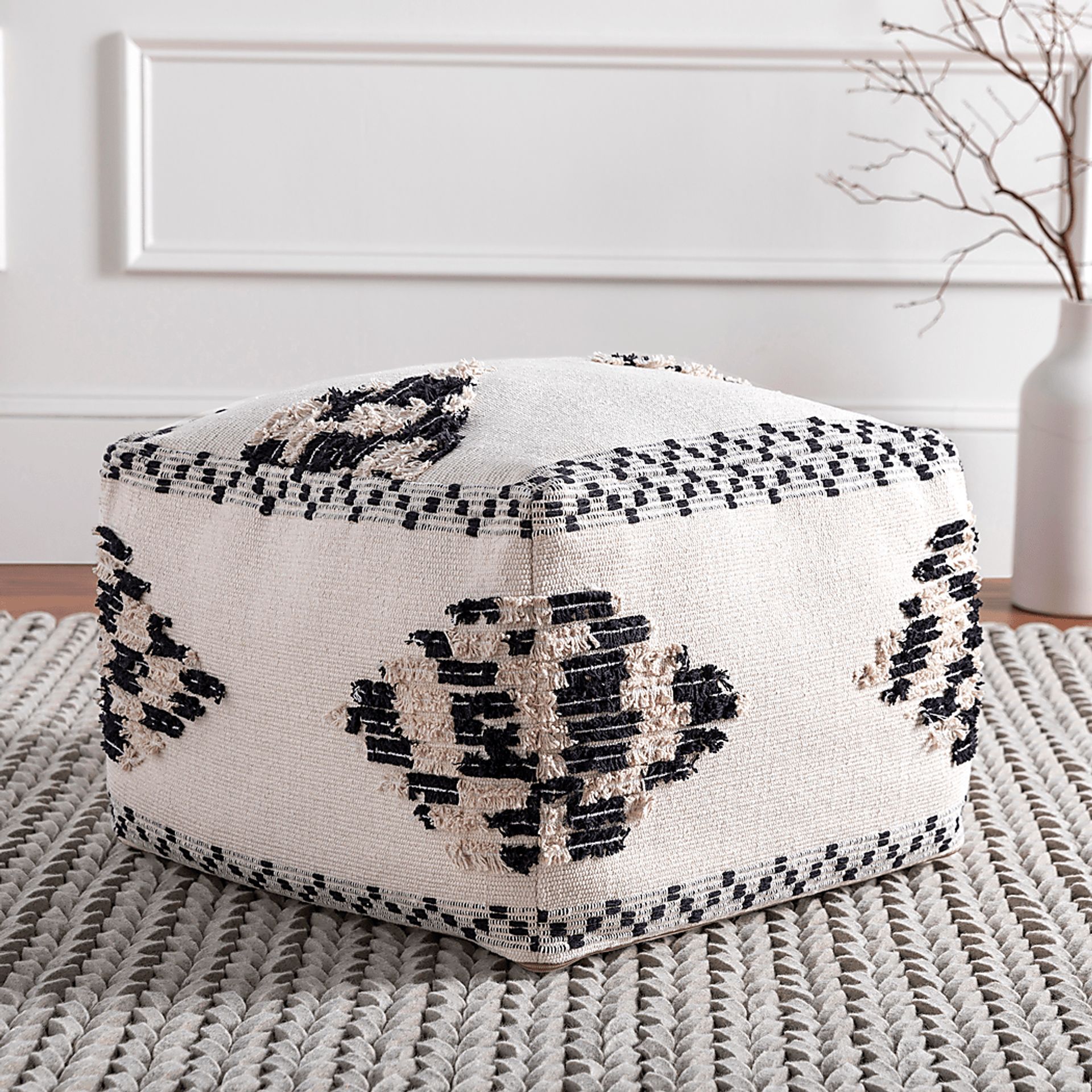 Abbotswoods Cream Ottoman - Image 4