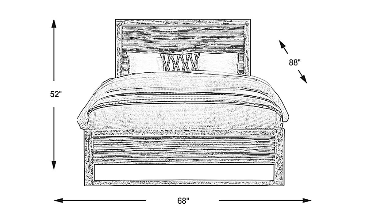 Abbott Gray 3 Pc Queen Panel Bed