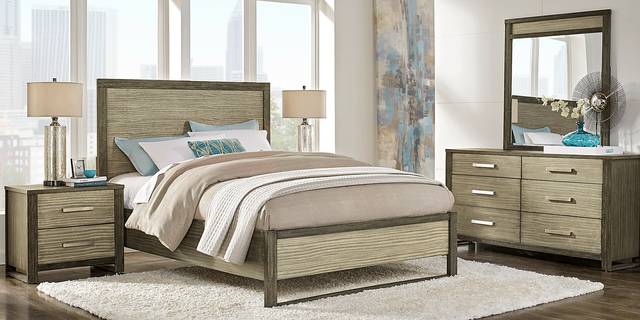 Abbott Gray 5 Pc Queen Panel Bedroom - Thumbnail - Image 1
