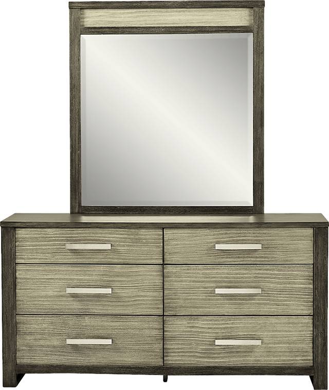 Abbott Gray Dresser & Mirror Set - Thumbnail - Image 1