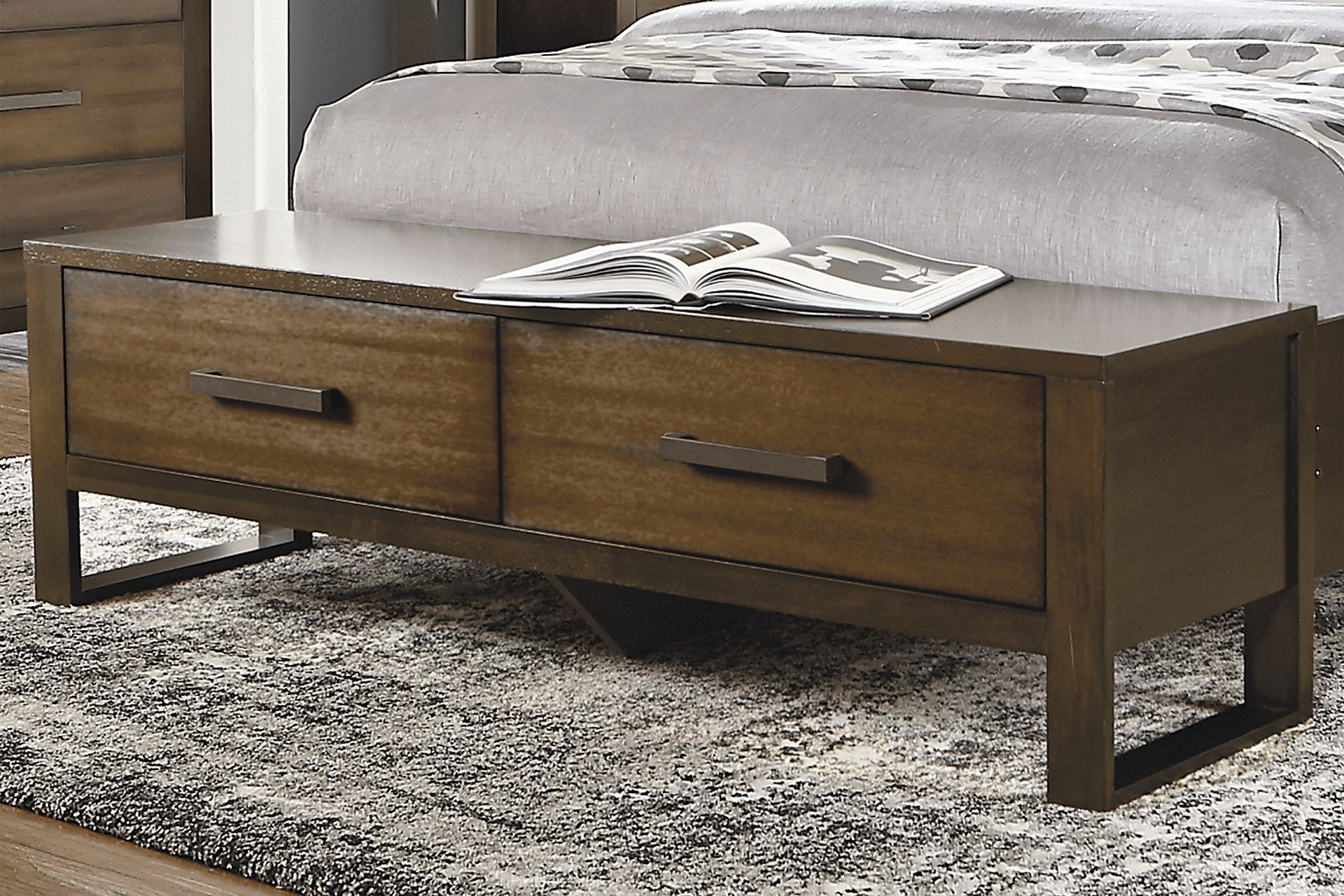 Abbott Hazelnut 8 Pc King Panel Bedroom with Storage - Image 5
