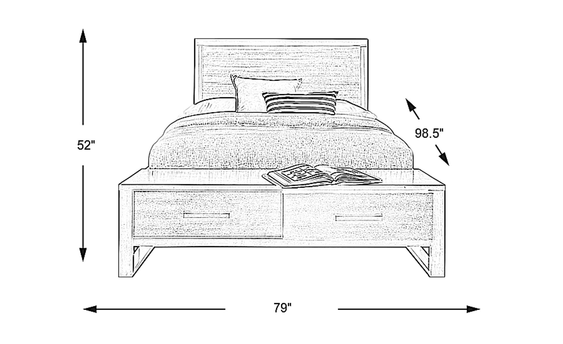 Dimension Image. Please refer to the Dimension Tab on this page for dimension details.