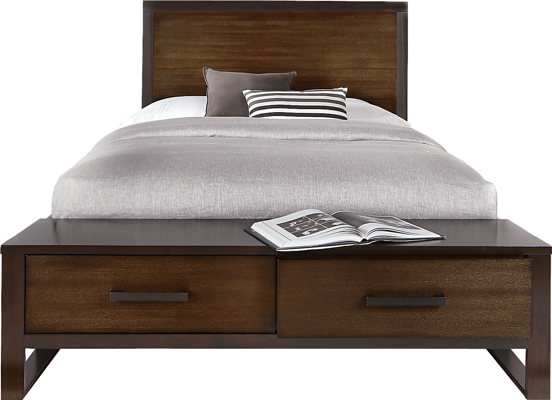 Abbott Hazelnut 8 Pc King Panel Bedroom with Storage - Image 3