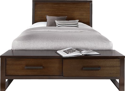Abbott Hazelnut 3 Pc Queen Panel Bed with Storage