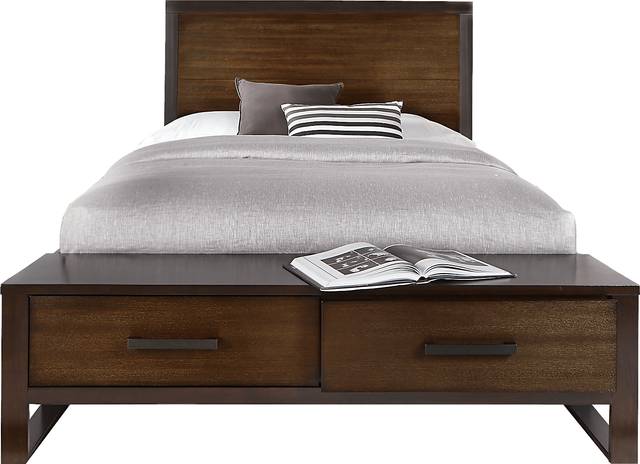 Abbott Hazelnut 7 Pc Queen Panel Bedroom with Storage - Thumbnail - Image 3