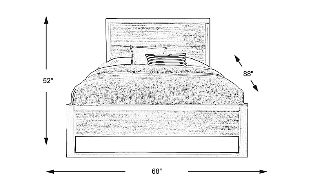 Abbott Hazelnut 3 Pc Queen Panel Bed
