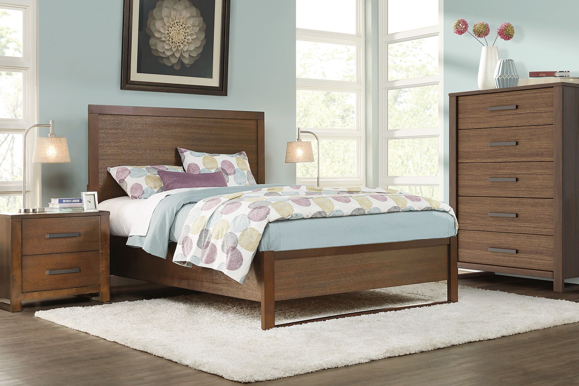 Abbott Hazelnut 5 Pc Queen Panel Bedroom - Image 1