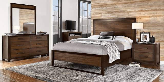 Abbott Hazelnut 5 Pc Queen Panel Bedroom - Thumbnail - Image 2
