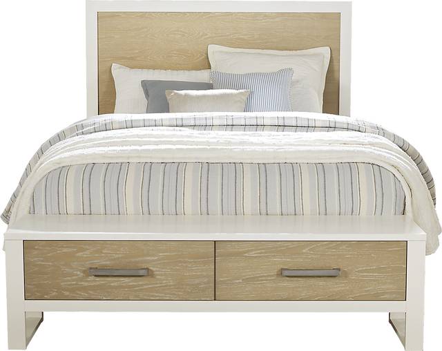 Abbott White 8 Pc King Panel Bedroom with Storage - Thumbnail - Image 2
