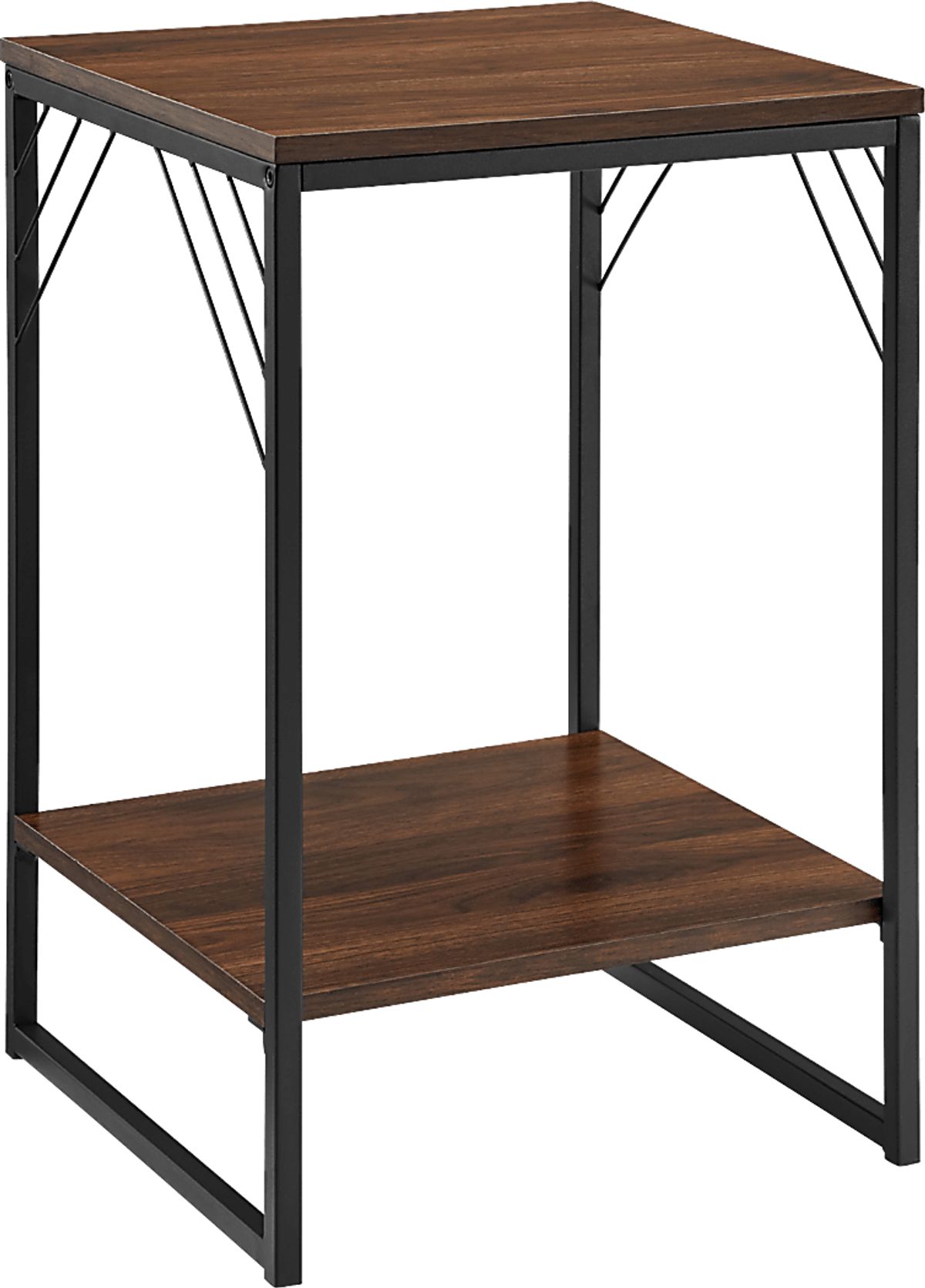 Abbottsford Walnut Dark Wood Accent Table Rooms to Go