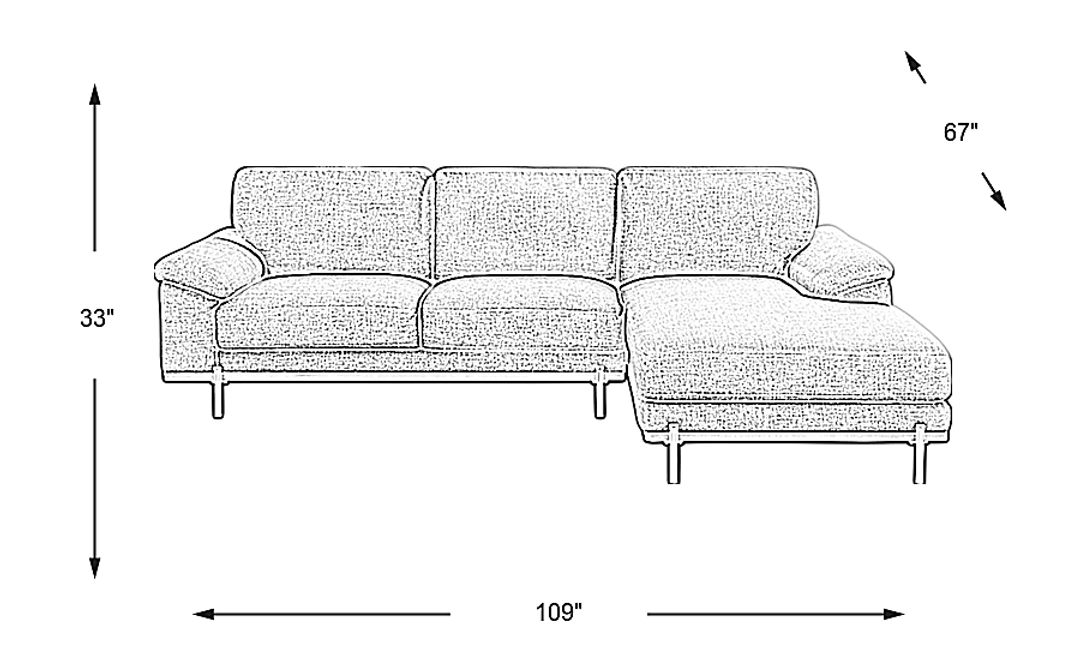 Abbottsville 2 Pc Right Arm Chaise Sectional