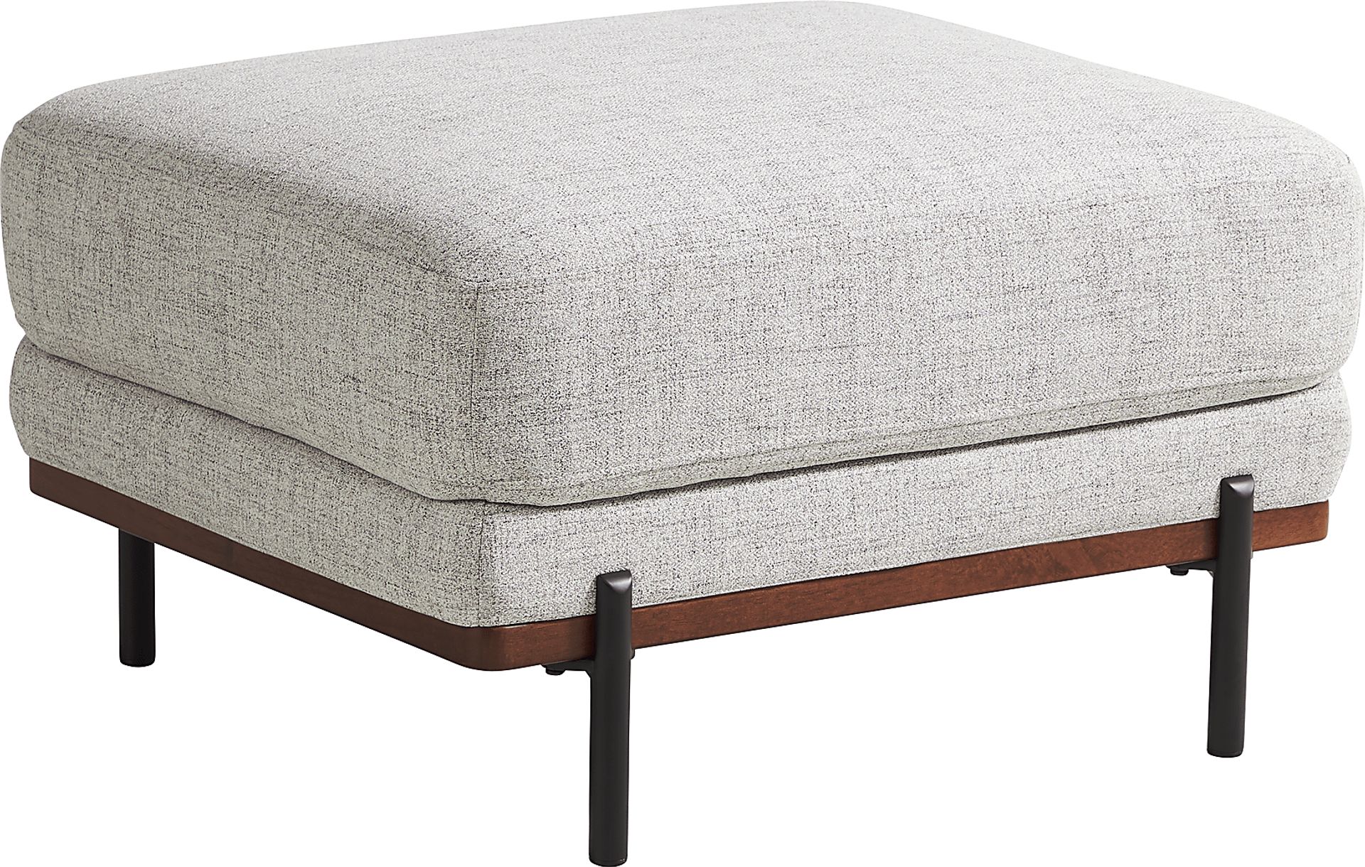 Abbottsville Gray Ottoman - Image 1