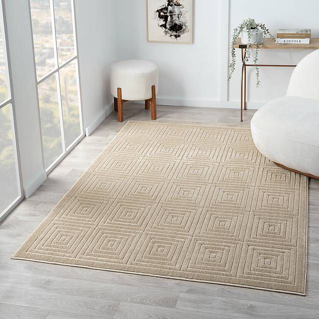 Abbour Beige 7'10 x 9'10 Indoor,Outdoor Rug - Thumbnail - Image 2