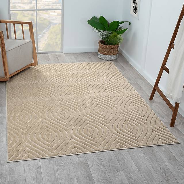 Abbour Beige 7'10 x 9'10 Indoor,Outdoor Rug - Thumbnail - Image 4