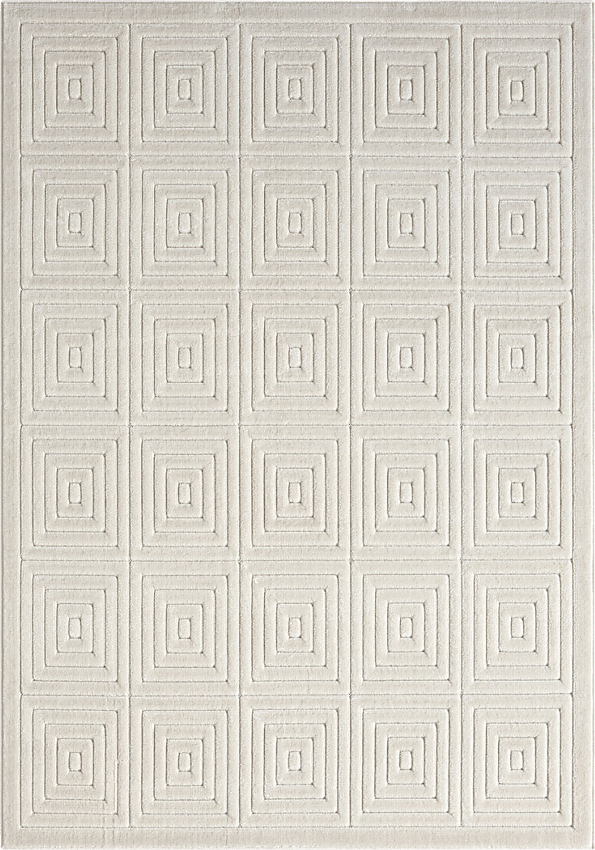 Abbour Ivory 5' x 7' Indoor,Outdoor Rug - Image 1