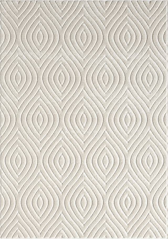 Abbour Ivory 5' x 7' Indoor,Outdoor Rug - Thumbnail - Image 1