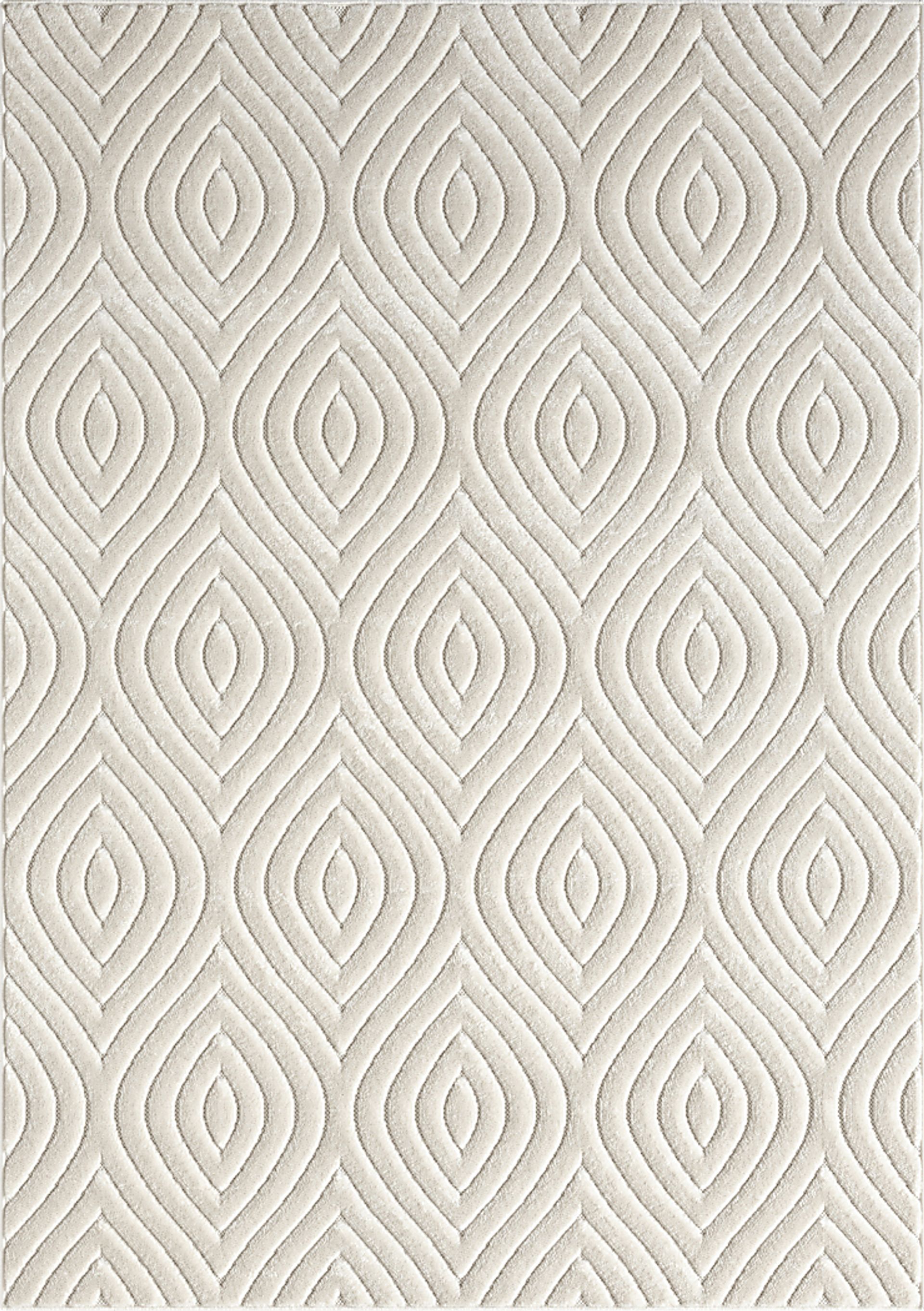 Abbour Ivory 5' x 7' Indoor,Outdoor Rug - Image 1