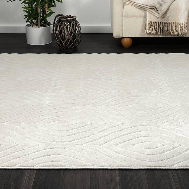 Abbour Ivory 7'10 x 9'10 Indoor,Outdoor Rug - Thumbnail - Image 3