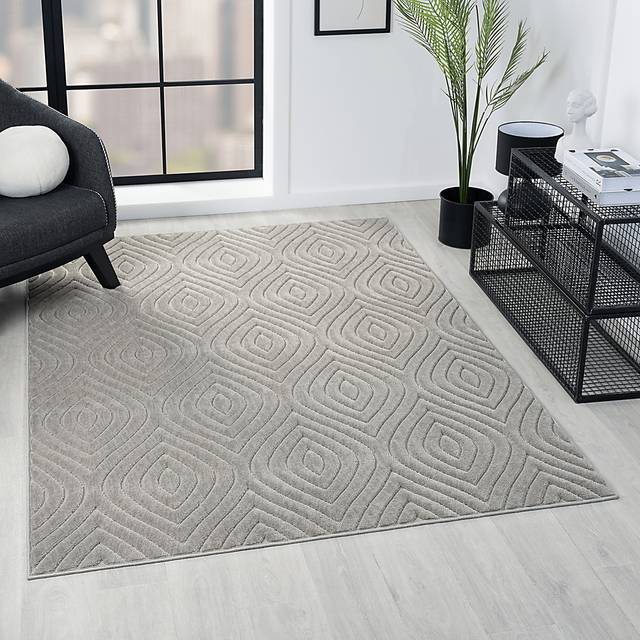 Abbour Light Gray 7'10 x 9'10 Indoor,Outdoor Rug - Thumbnail - Image 4