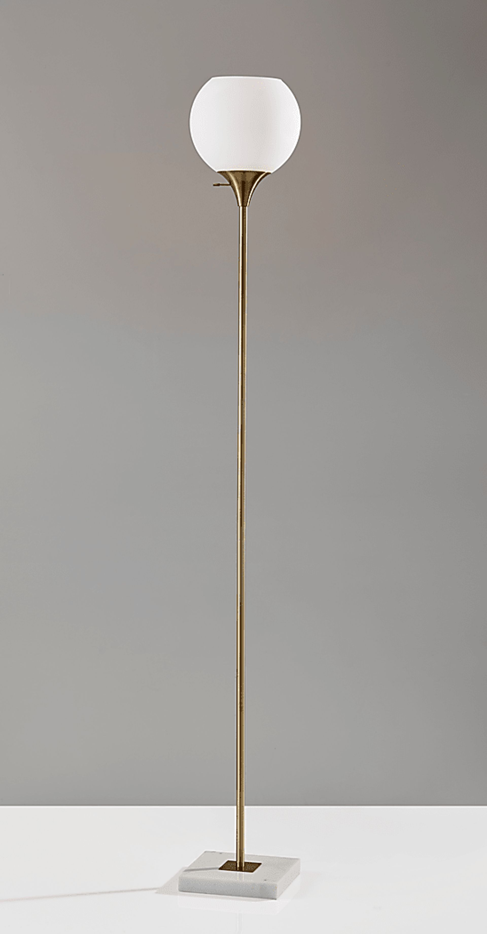 Abby Park Brass Torchiere - Image 2