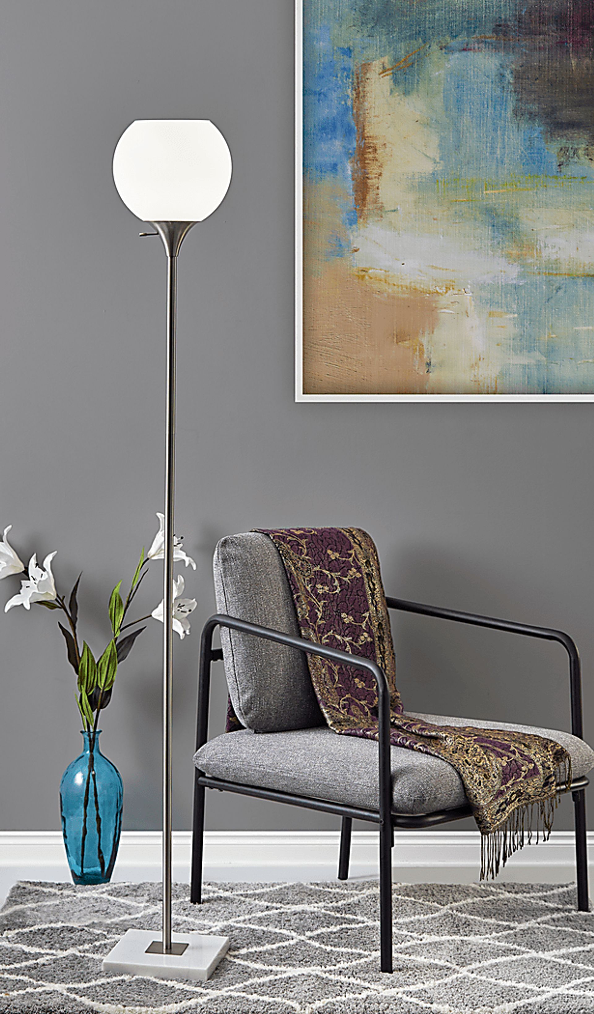Abby Park Silver Torchiere - Image 3