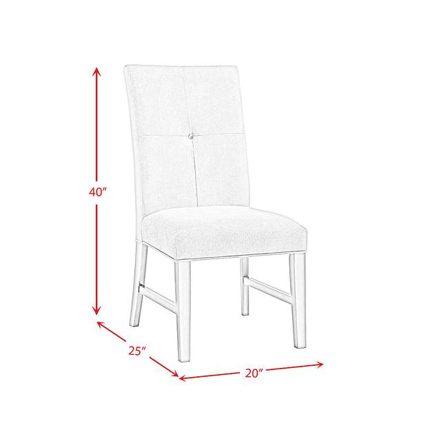 Abeni Champagne Dining Side Chair, Set of 2 - Thumbnail - Image 8