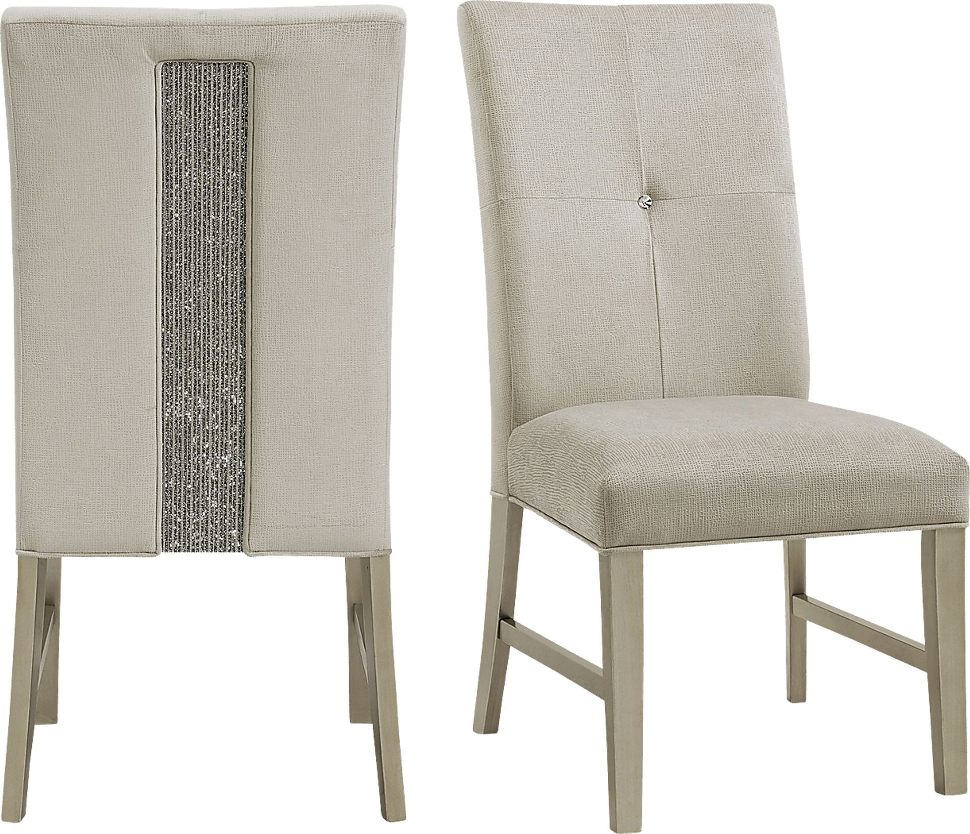Abeni Champagne Dining Side Chair, Set of 2 - Image 1