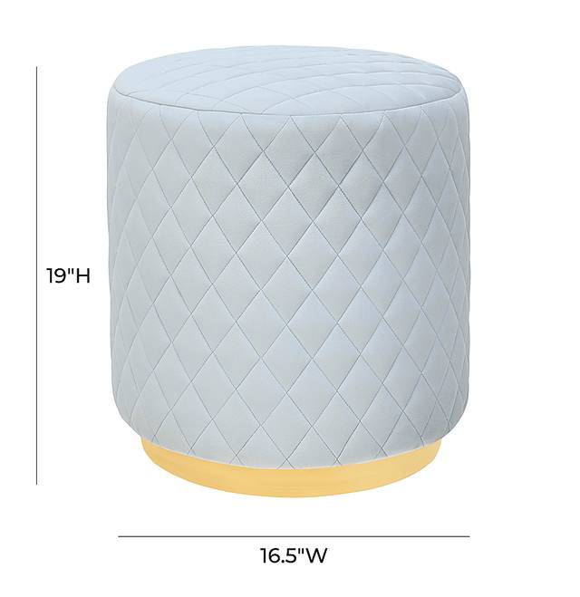 Aberas Light Gray Ottoman - Thumbnail - Image 5